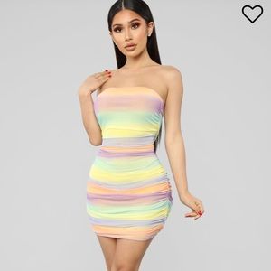 Fashion nova ruched tube dress